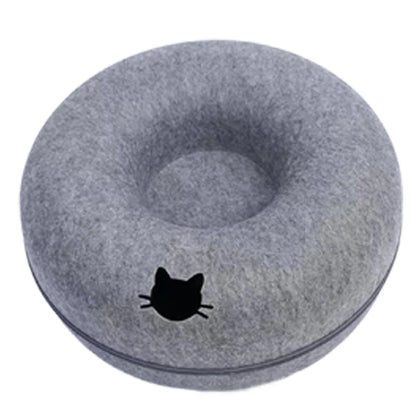 Felt Donut Cat Tunnel Bed