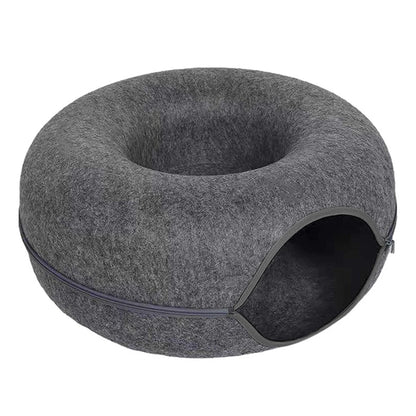 Felt Donut Cat Tunnel Bed